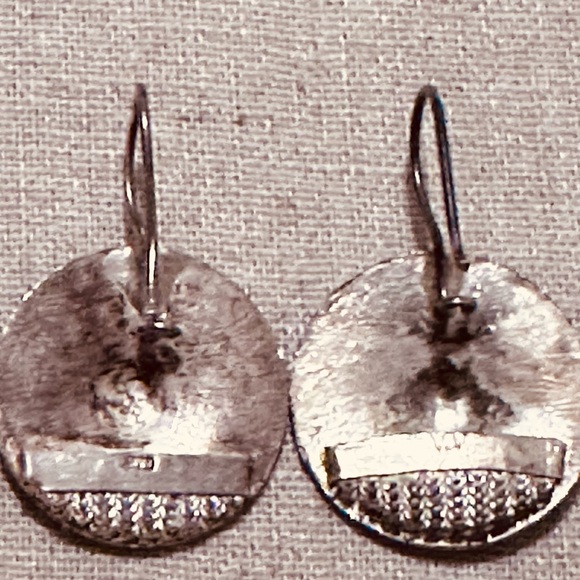 Vintage | Earrings | Turkish Silver Enamel in Blue & Green Earrings - Picture 6 of 9